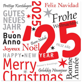 10 Kerstkaarten |   Typografische kerstwensen 2025