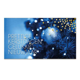 Set van 4 | Geld cadeau enveloppen  Kerstsfeer in blauw