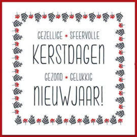 25 Kerstkaarten | Habitat, Kerstsfeer in rood, zwart en wit