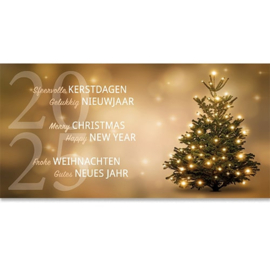 25 Kerstkaarten | 2025 Goudensfeer kerstboom