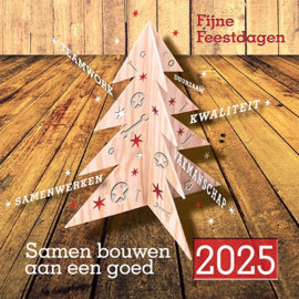 25 Kerstkaarten | Bouw houten kerstboom en gereedschap 2024