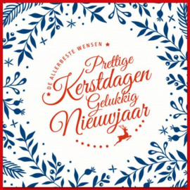 25 Kerstkaarten | Alzheimer Nederland, kerst illustraties in rood en blauw