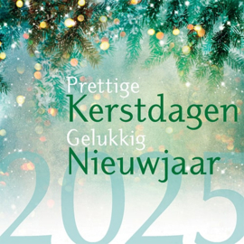 10 Kerstkaarten |   Kerstgroen, kerstsfeer en jaartal 2025