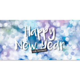 25 Nieuwjaarskaarten | Happy new Year in paars blauw