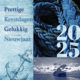 25 Kerstkaarten | 2025 Maritiem, anker, touwen en zeevaart