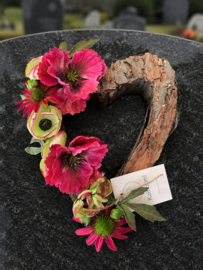 Boomschors hart met fuchsia, groene tinten