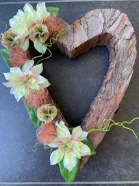 Hart boomschors met groene/ zalme en bruine tinten