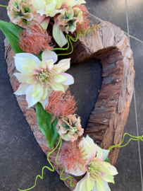 Hart boomschors met groene/ zalme en bruine tinten