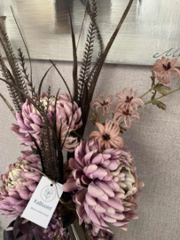 Boeket mauve, roze, bruine tinten