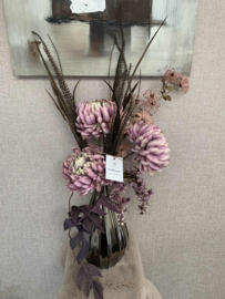 Boeket mauve, roze, bruine tinten
