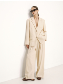 Velvet vanilla striped blazer