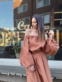 Fran off shoulder brons / uitverkocht