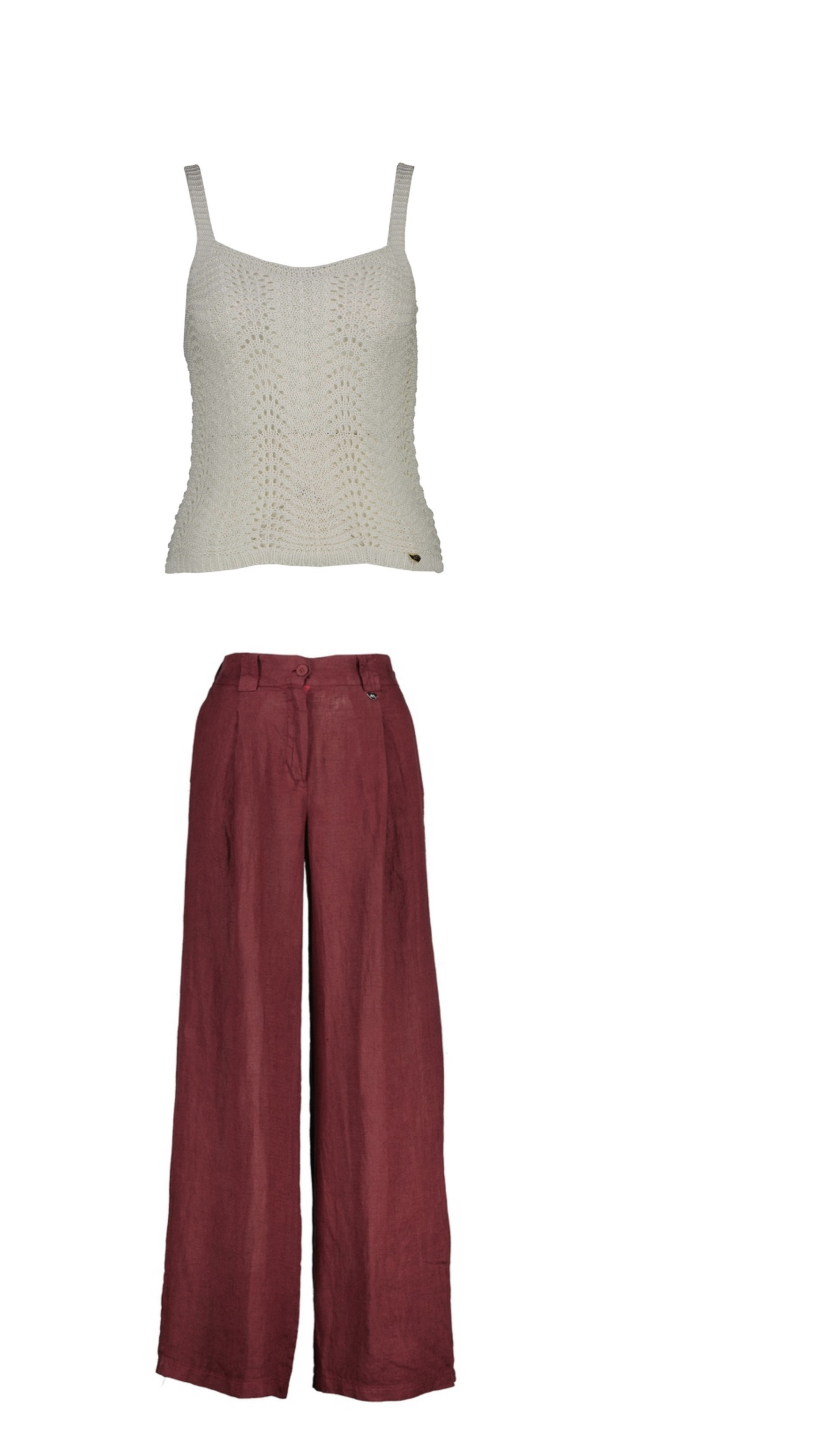 Larone bordeaux linnen trousers