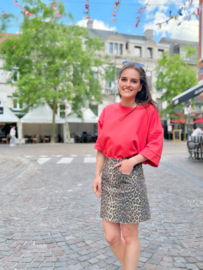 Ella sweater coral red / uitverkocht