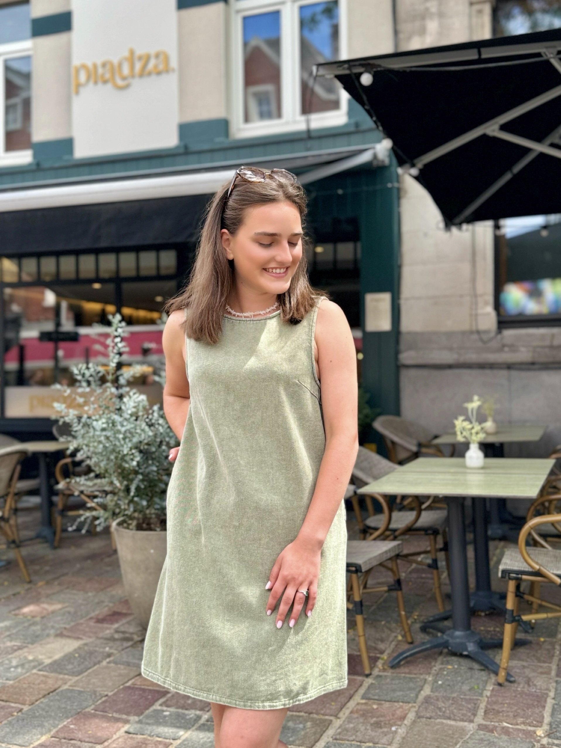 Elsa denim kaki Dress