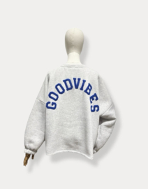 Good Vibes sweater blauw / uitverkocht