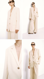 Velvet vanilla striped blazer