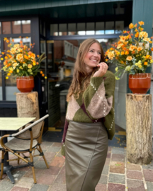 Aenor khaki skirt g&m