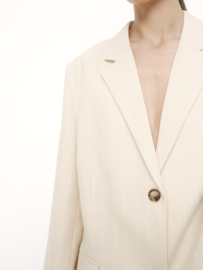 Velvet vanilla striped blazer