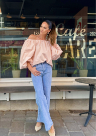 Fran off shoulder soft pink / uitverkocht