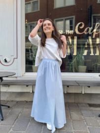 Alexandra blue long cotton skirt / Mei-li uitverkocht