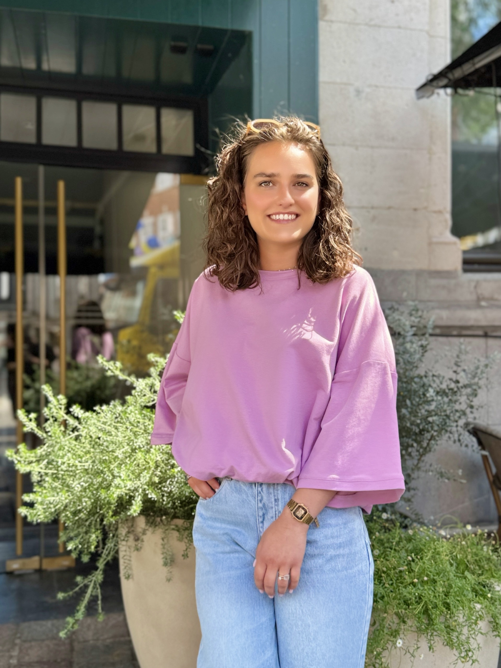LOLAN sweater tee pink