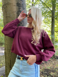 MEI-LI Cropped sweater bordeaux