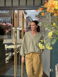André khaki sweater / uitverkocht