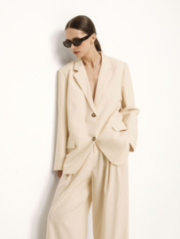 Velvet vanilla striped blazer