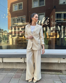 Velvet vanilla striped blazer