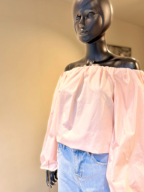 Fran off shoulder soft pink / uitverkocht