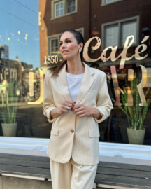 Velvet vanilla striped blazer