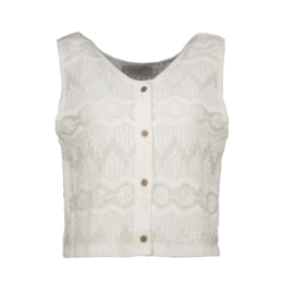 Crochet white top / uitverkocht