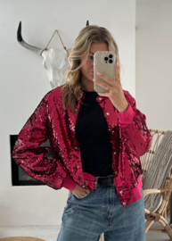 LINDE - Bomber jas - Roze glitter