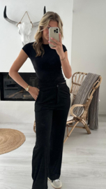 DAISY - Broek glitter - Zwart