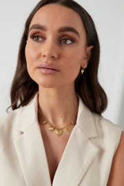 Bedelketting HEARTS - Goud - Stainless Steel