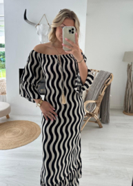 SKYE - Lange jurk - zwart/wit