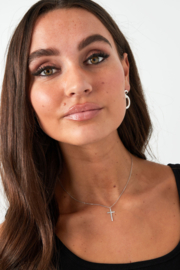 Ketting met kruis bedel - Goud- Stainless Steel