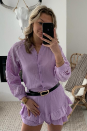 LISA - Blouse met broekrokje - Lila