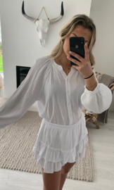 GINGER - Blouse met broekrokje - Wit
