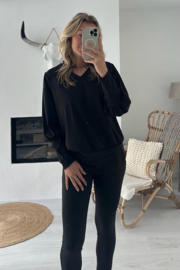 JUUL- Broek travelstof - Zwart