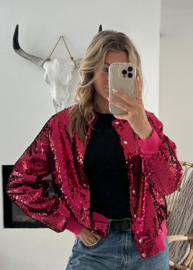 LINDE - Bomber jas - Roze glitter