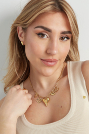 Bedelketting LOVE LIPS - Goud - Stainless Steel