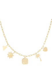 Bedelketting PALM SPRINGS - Goud - Stainless Steel