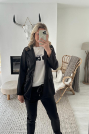 FIEN - Broek - Zwarte glans