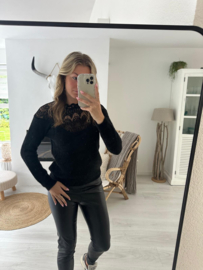CHIARA - Trui opengewerkt - Zwart