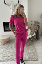 CARMEN - Broek - Fuchsia Travelstof