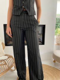 CHARLIE - Broek - Zwart streep