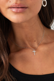 Ketting met kruis bedel - Goud- Stainless Steel