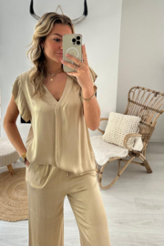 NORI - Top en broek - Champagne